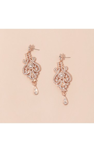 Ladies' Beautiful Alloy With Irregular Cubic Zirconia Jewelry Sets For Bride