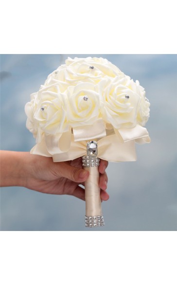 Round Foam Bridal Bouquets (Sold in a single piece) - Bridal Bouquets