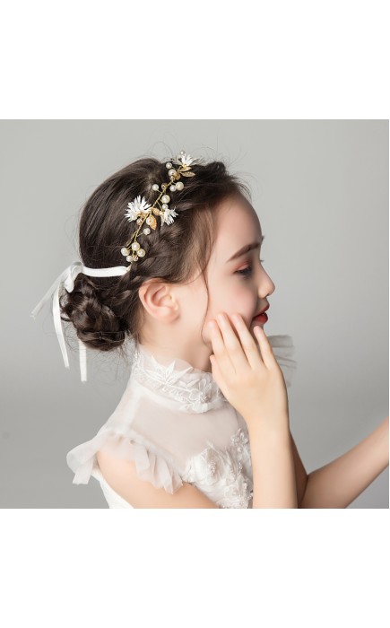 Alloy/Crystal With Flower Headbands (Sold in a single piece)