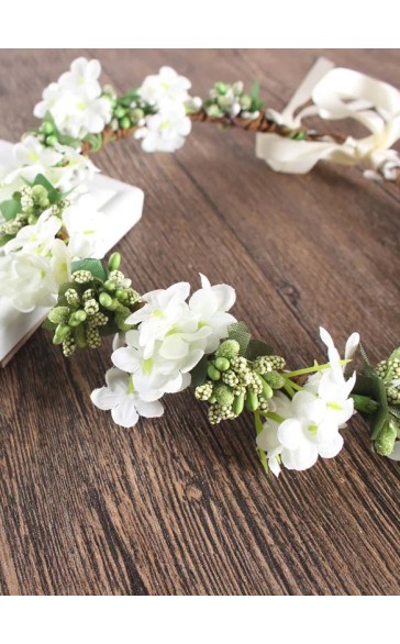 Silk Flower With Flower Flower Headband (Sold in a single piece)