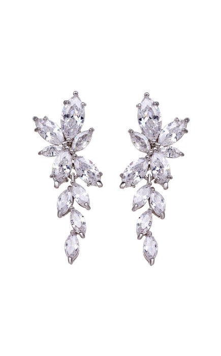 Ladies' Elegant Alloy With Irregular Cubic Zirconia Earrings For Bride/For Bridesmaid/For Mother