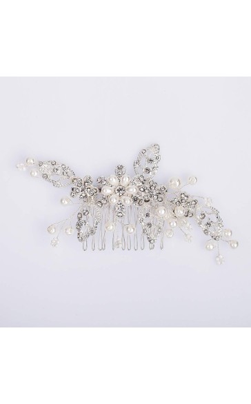 Combs & Barrettes/Headpiece Beautiful Ladies/Kids With Rhinestone/Venetian Pearl (Sold in single piece)