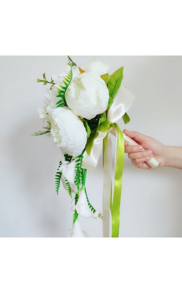 Classic Cascade Foam Bridal Bouquets (Sold in a single piece) - Bridal Bouquets