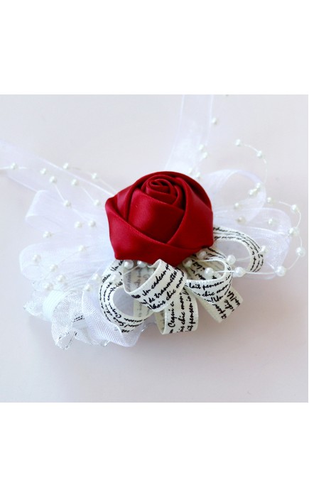 Pretty/Fancy/Fascinating/Graceful Free-Form Satin Wrist Corsage -