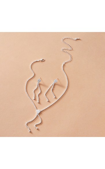 Ladies'/Couples' Elegant/Beautiful/Fashionable/Classic/Simple Alloy With Irregular Rhinestone Jewelry Sets