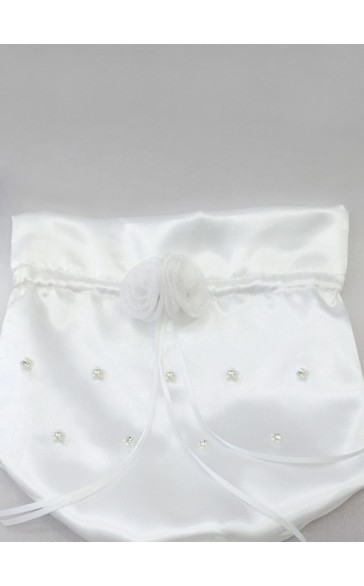 Flower Girl Satin/Polyester Handbag With Flower/Beading/Sequin/Ribbon