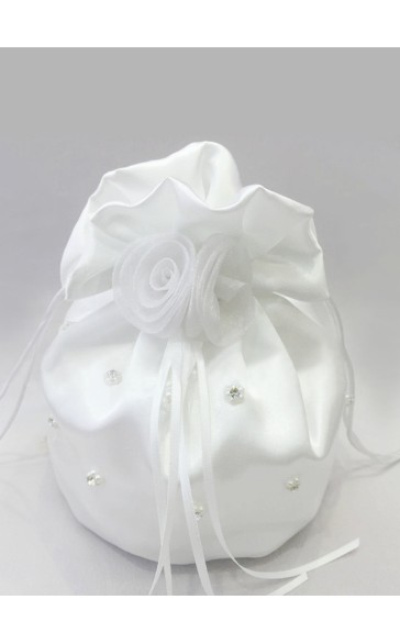 Flower Girl Satin/Polyester Handbag With Flower/Beading/Sequin/Ribbon