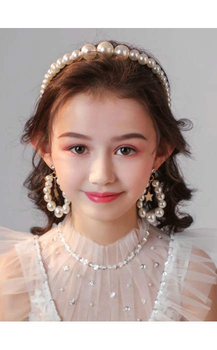 Flower Girl Alloy/Imitation Pearls/Rhinestones Tiaras/Earrings With Imitation Pearls/Rhinestones (Set of 3 pieces)